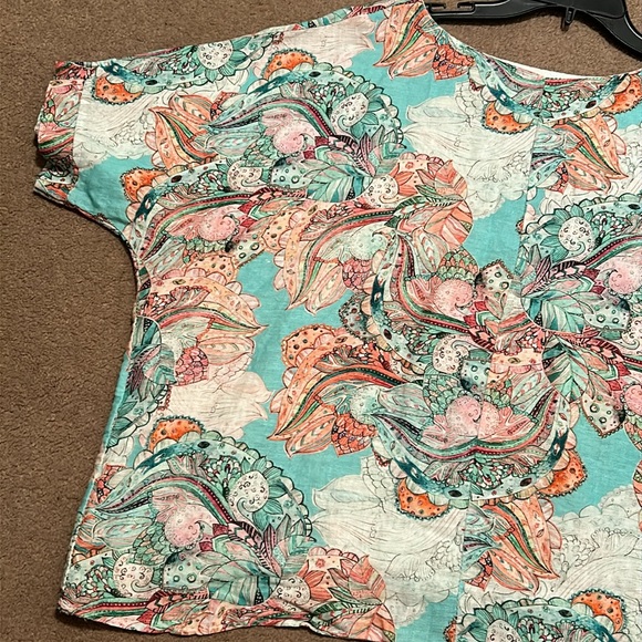 🩵Lungo L’arno Puro Lino Gorgeous Made in Italy 100% Linen Oversized Top - Picture 13 of 16